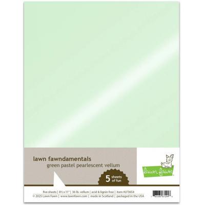 Lawn Fawn Pastel Pearlescent Vellum - Green